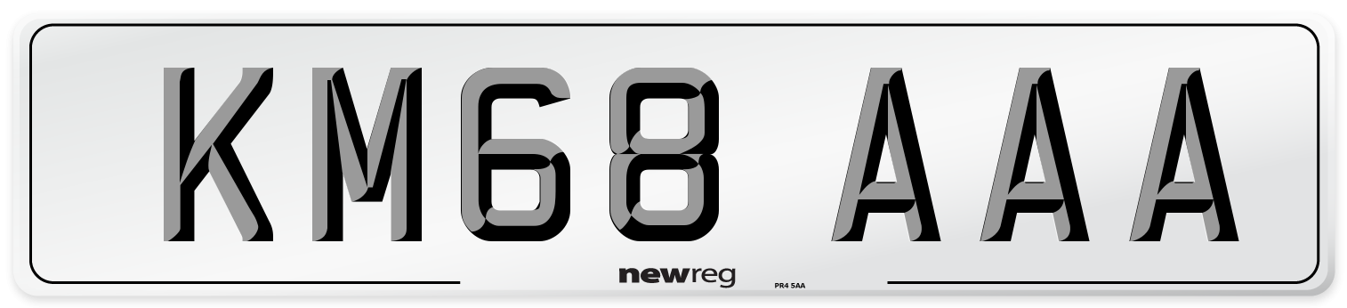 KM68 AAA Number Plate from New Reg